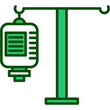 Yeşil ve kırmızı simgenin vektör çizimi