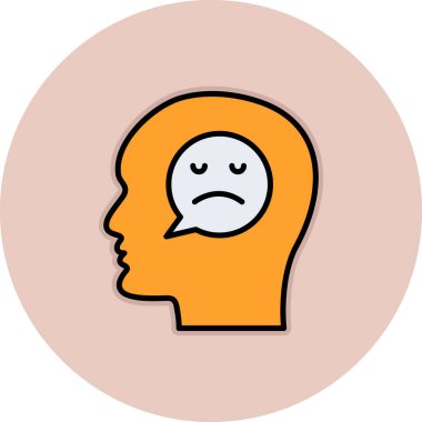 İnsan yüzü simgesi, vektör illüstrasyonu