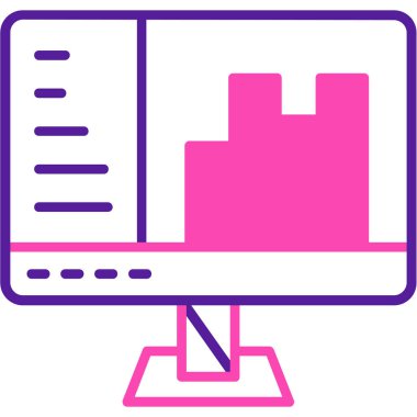 Bilgisayar. Web simgesi basit tasarım