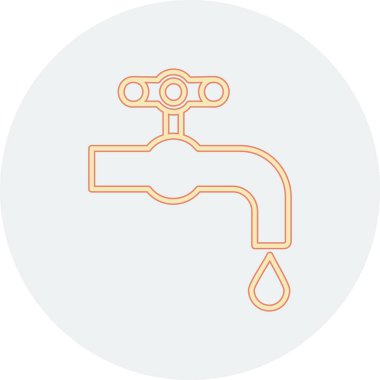 tap ikonu. İnce çizgi çizimi ve dolgu tasarımı. vektör illüstrasyonu