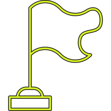 İrlanda bayrağı, çizgi film tarzı.