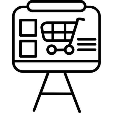 Alışveriş. Web simgesi basit tasarım