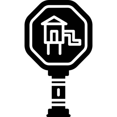 Bir sokak simgesinin vektör illüstrasyonu