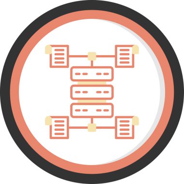 Sunucu. Web simgesi basit illüstrasyon