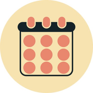 Takvim web simgesi, vektör çizim