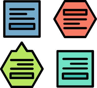 Basit vektör simgesi, harf illüstrasyonu