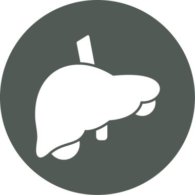 Karaciğer vektör simgesi modern basit illüstrasyon