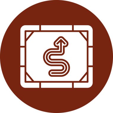 Bir yılan simgesinin vektör illüstrasyonu