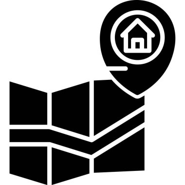 Beyaz arkaplanda vektör evi düz simgesi