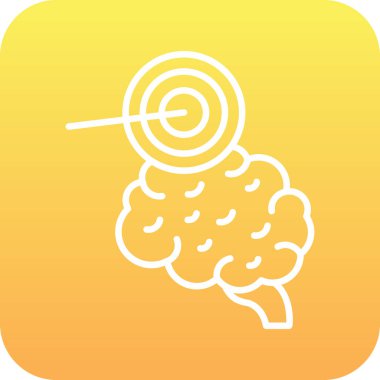 beyin ikonu vektör illüstrasyonu