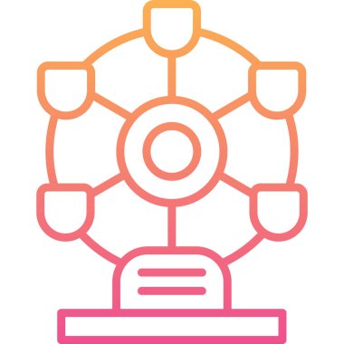 Robot simgesinin vektör illüstrasyonu