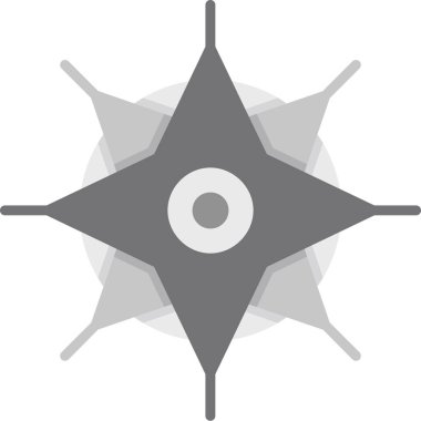 Pusula simgesini. Pusula vektör simgesi web için basit örnek