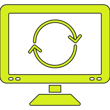 ok simgesi olan dizüstü bilgisayar, özet biçimi