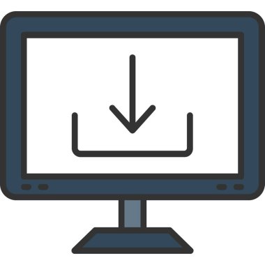 monitör simgesi. Web tasarımı