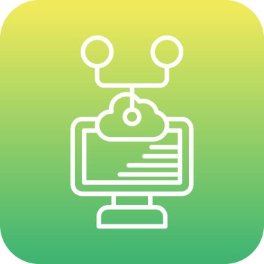 Eşsiz Yazıcı Vektör Satır Simgesi