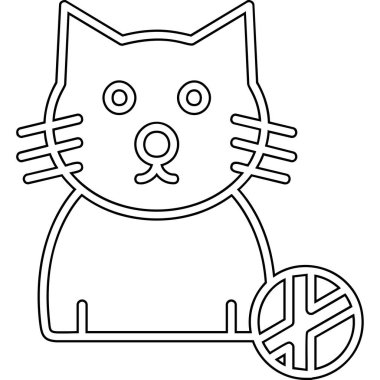 Kedi ağı simgesi. resimleme