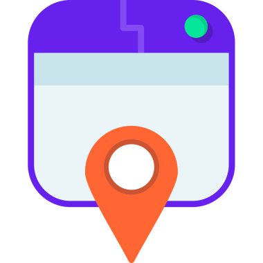 konum pin simgesi, vektör illüstrasyonu