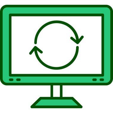 bilgisayar ekranı simgesi, vektör illüstrasyonu