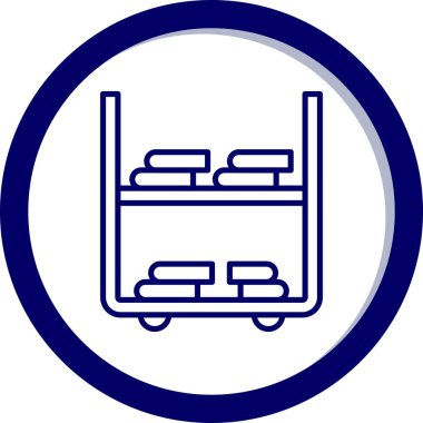 Moda Biçimli Trolley Simgesi İzole Arkaplan