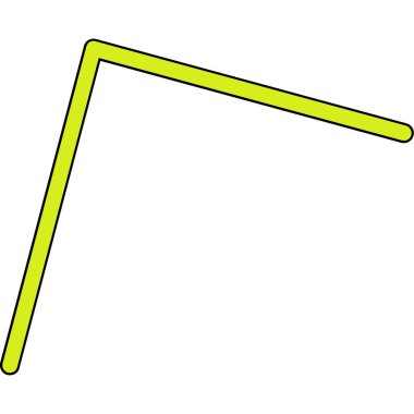 Beyaz üzerine sarı ok işareti