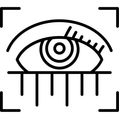 Göz. Web simgesi basit illüstrasyon