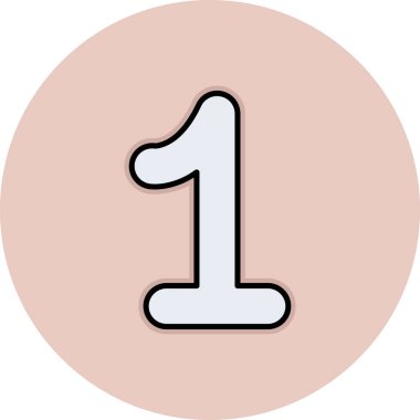 bir numaralı vektör simgesi