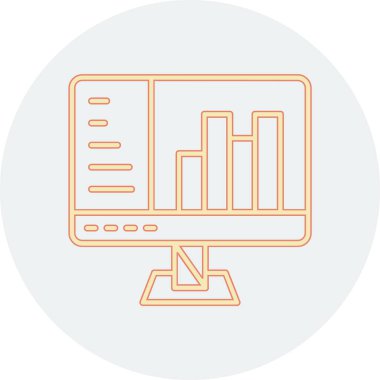 Web Analiz Simgesi Vektör İllüstrasyonu