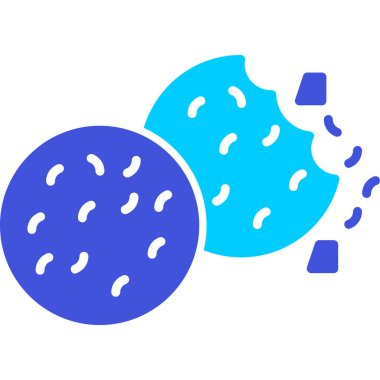 Mavi ve beyaz bulutun bir simgesinin vektör çizimi