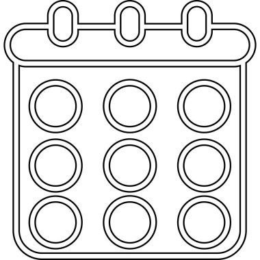 Takvim. Web simgesi basit illüstrasyon