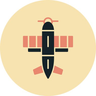 Uçak. Web simgesi basit tasarım