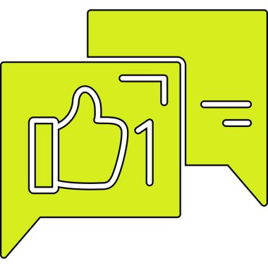 Yeşil bir sohbet vektör çizim