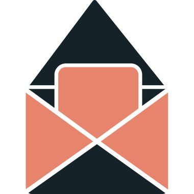 zarf harf simgesi vektör çizimi beyaz arkaplanda izole edildi