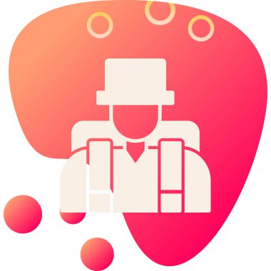 Bir insan simgesinin vektör illüstrasyonu