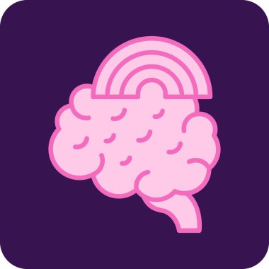 Beyin beyin ikonu - ana hatlar biçiminde