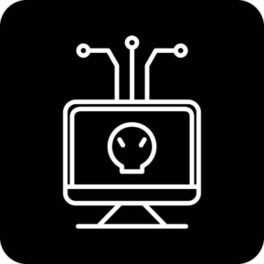 Uzaylı simgesi, vektör illüstrasyonu