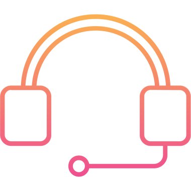 Kulaklık. Web simgesi basit illüstrasyon