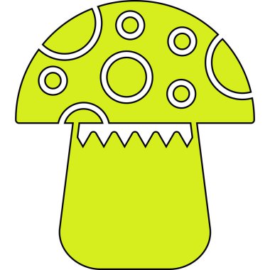 mantar, illüstrasyon, simge, vektör, beyaz, arkaplan.