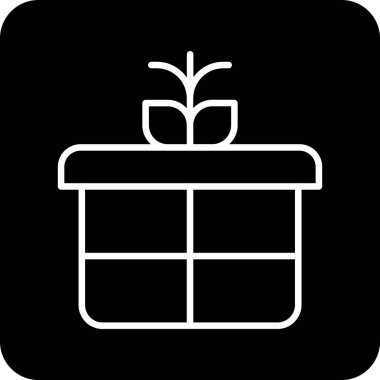 kutu hediye simgesi ana hatları biçiminde