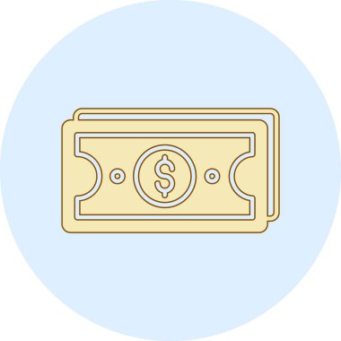 Para simgesi, basit vektör çizim