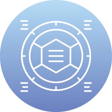 Mavi ve beyaz bir ikonun vektör illüstrasyonu