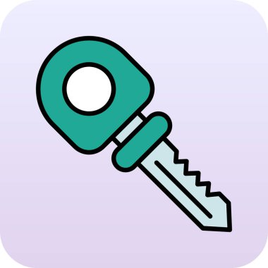 Anahtar simgesi vektör illüstrasyonu