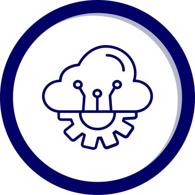 Bulut. Web simgesi basit illüstrasyon