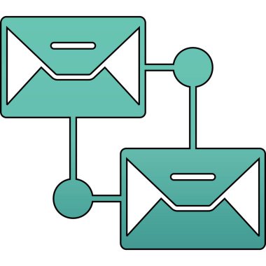 e-posta simgesi beyaz arka plan üzerinde vektör çizim