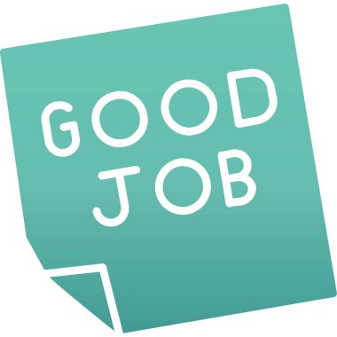 iş iyi ileti vektör illüstrasyonu