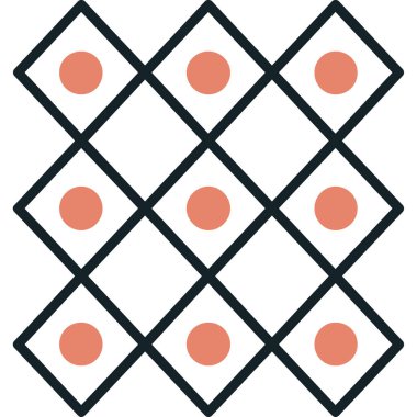 Paskalya yumurtası süsleme simgesi - taslak biçimi