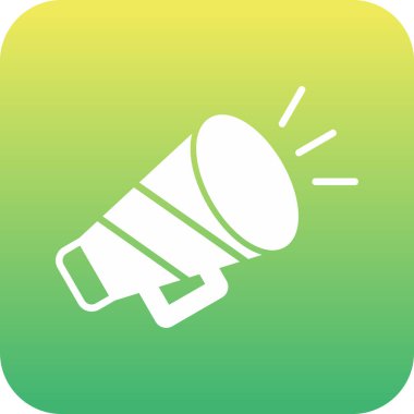 Bir megafonlu uzun gölge vektör simgesinin çizimi