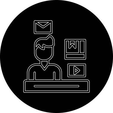 Dizüstü bilgisayar simgesi vektör çizimi