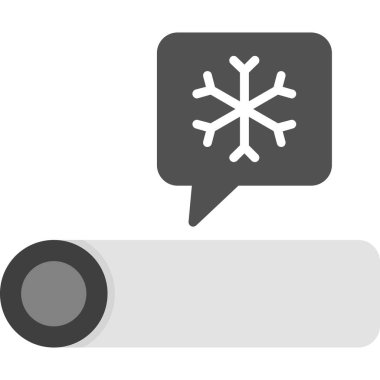 Kar Tanesi simgesi, vektör illüstrasyonu beyaz arkaplanda izole edildi