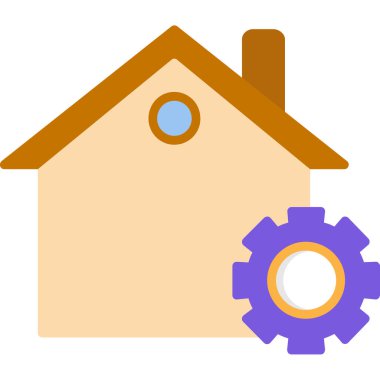 Teçhizatlı ev. vektör illüstrasyonu