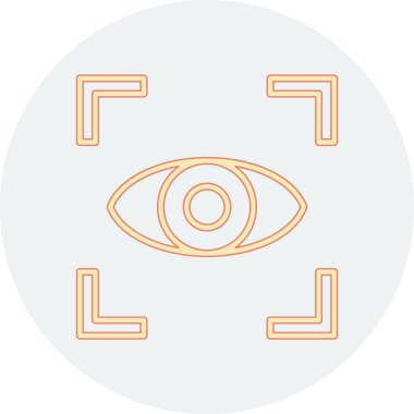 Beyaz arka planda izole edilmiş moda tasarım göz simgesi. göz